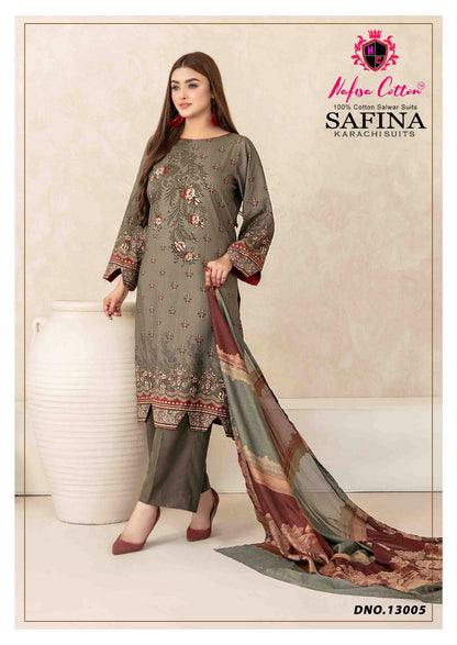 Safina Vol 13 Nafisa Cotton Karachi Salwar Suits Exporter India