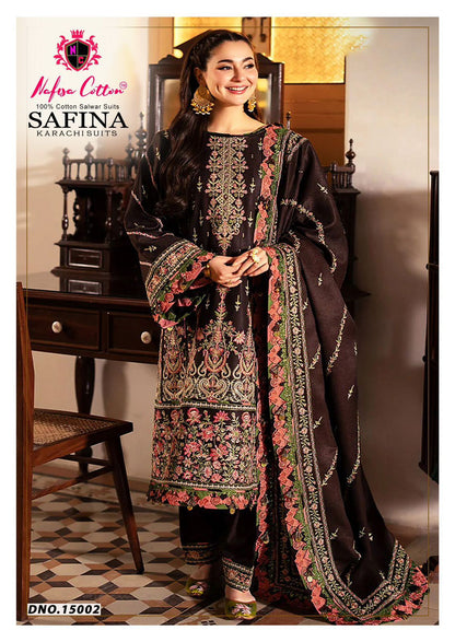 Safina Vol 15 Nafisa Cotton Cotton Karachi Salwar Suits Exporter Gujarat