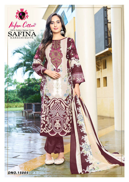 Safina Vol 15 Nafisa Cotton Cotton Karachi Salwar Suits Exporter Gujarat