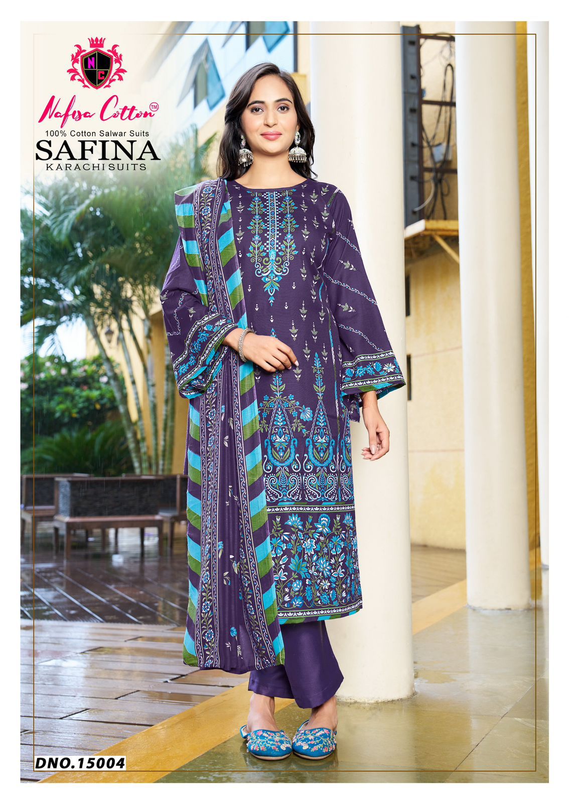 Safina Vol 15 Nafisa Cotton Cotton Karachi Salwar Suits Exporter Gujarat
