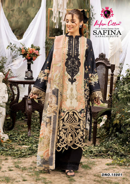 Safina Vol 15 Nafisa Cotton Cotton Karachi Salwar Suits Exporter Gujarat