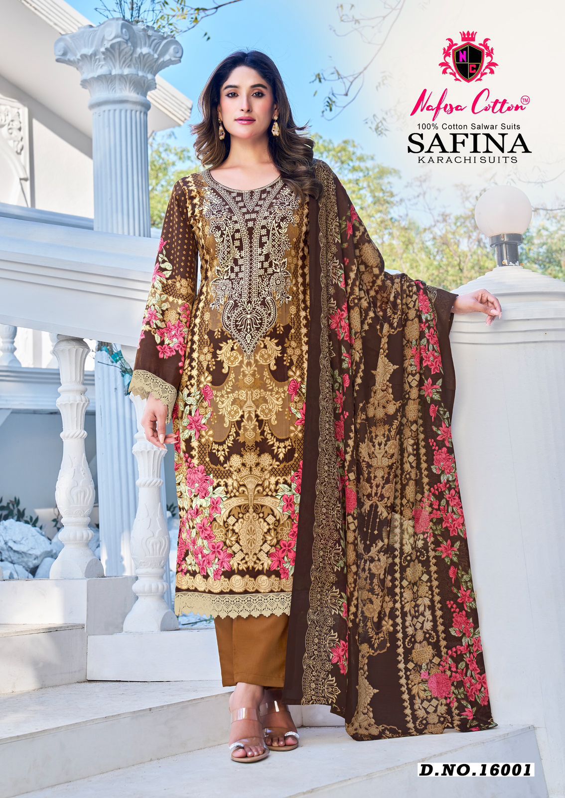 Safina Vol 16 Nafisa Cotton Karachi Salwar Suits Manufacturer
