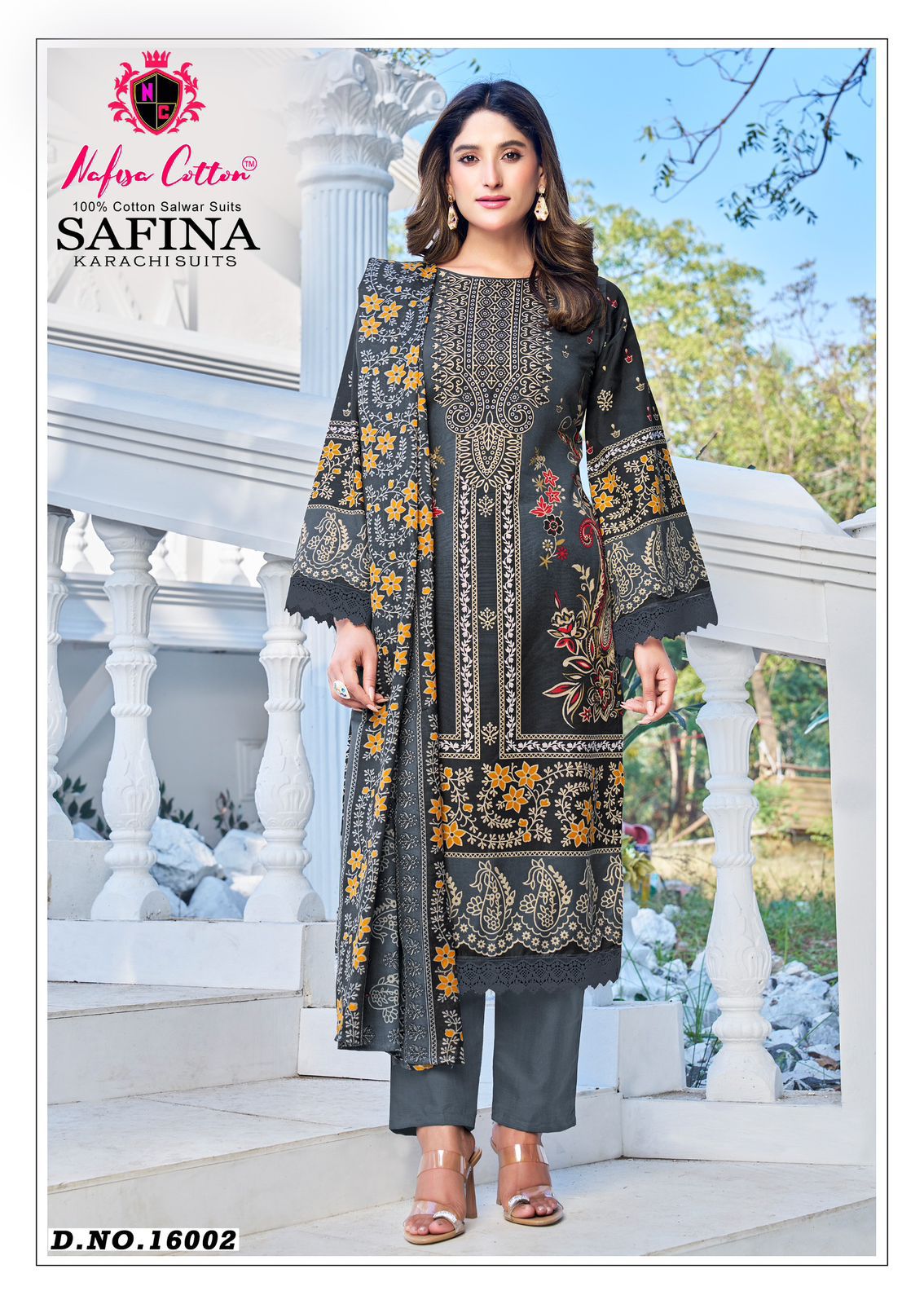 Safina Vol 16 Nafisa Cotton Karachi Salwar Suits Manufacturer