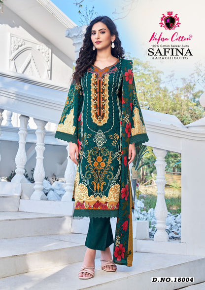 Safina Vol 16 Nafisa Cotton Karachi Salwar Suits Manufacturer