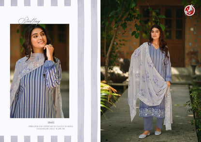 Safira Vivek Lawn Cotton Pant Style Suits Wholesale Rate