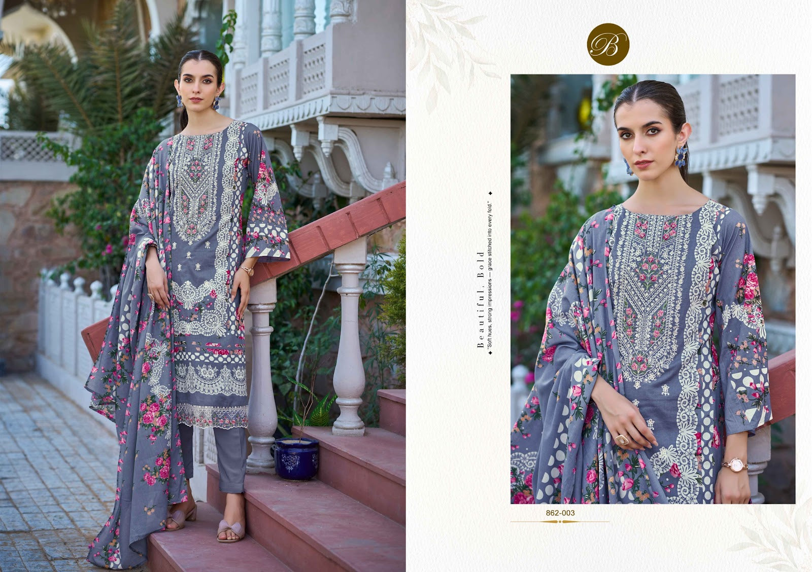 Safiya Belliza Designer Studio Cotton Karachi Salwar Suits Wholesaler Ahmedabad