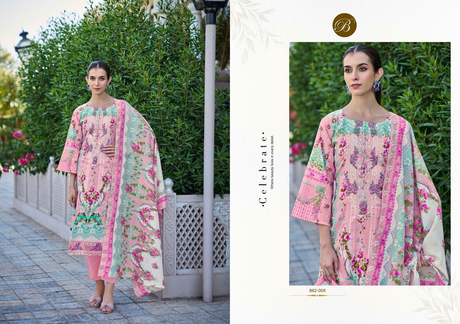 Safiya Belliza Designer Studio Cotton Karachi Salwar Suits Wholesaler Ahmedabad