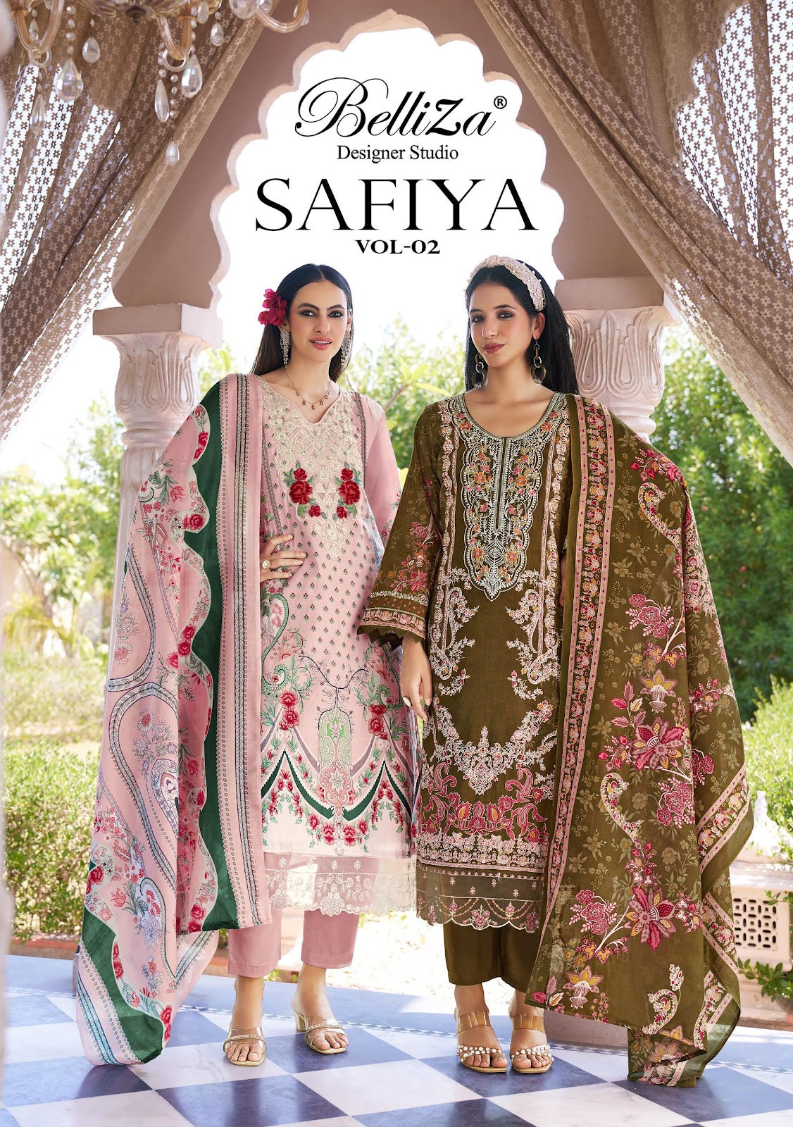 Safiya Vol 2 Belliza Designer Studio Pure Cotton Karachi Salwar Suits Wholesaler Ahmedabad