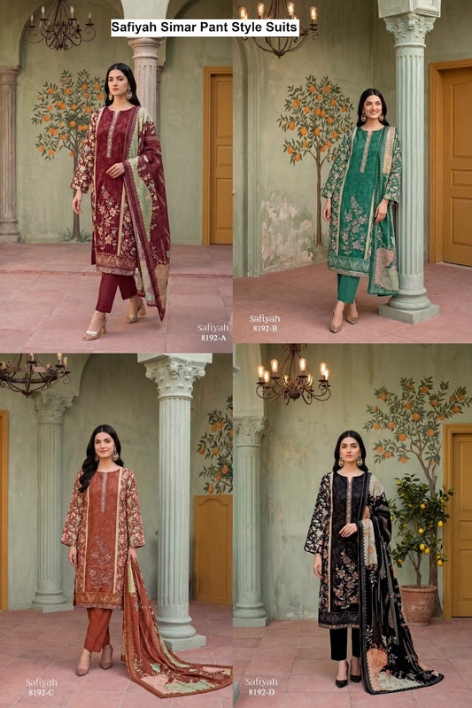 Safiyah Simar Viscose Muslin Pant Style Suits Wholesaler India