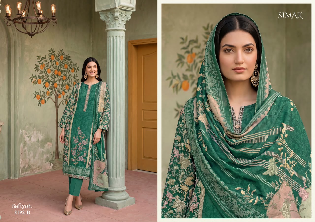 Safiyah Simar Viscose Muslin Pant Style Suits Wholesaler India