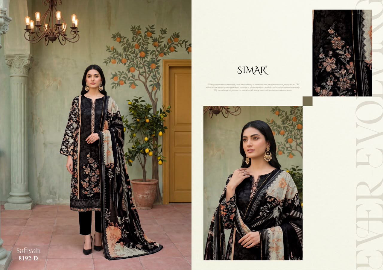 Safiyah Simar Viscose Muslin Pant Style Suits Wholesaler India