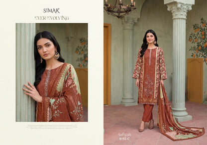 Safiyah Simar Viscose Muslin Pant Style Suits Wholesaler India