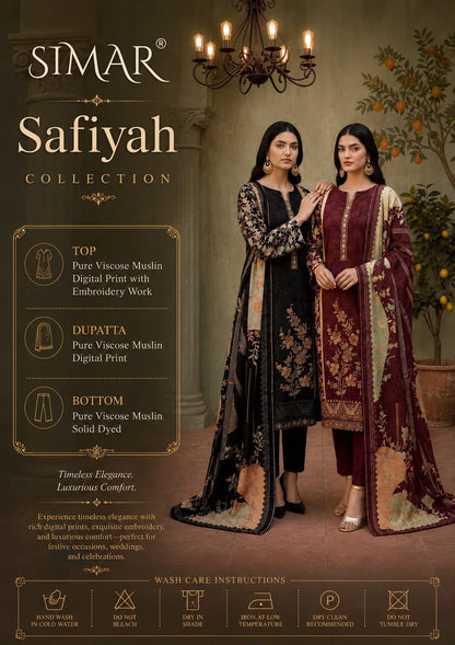 Safiyah Simar Viscose Muslin Pant Style Suits Wholesaler India