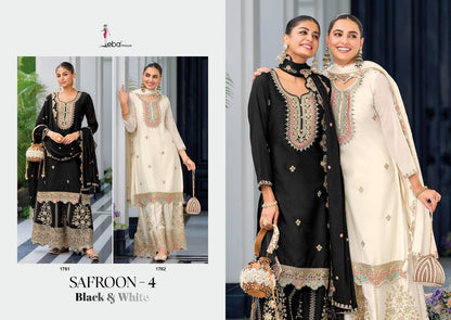 Safroon Vol 4 Eba Lifestyle Chinon Chiffon Pakistani Readymade Suits Exporter