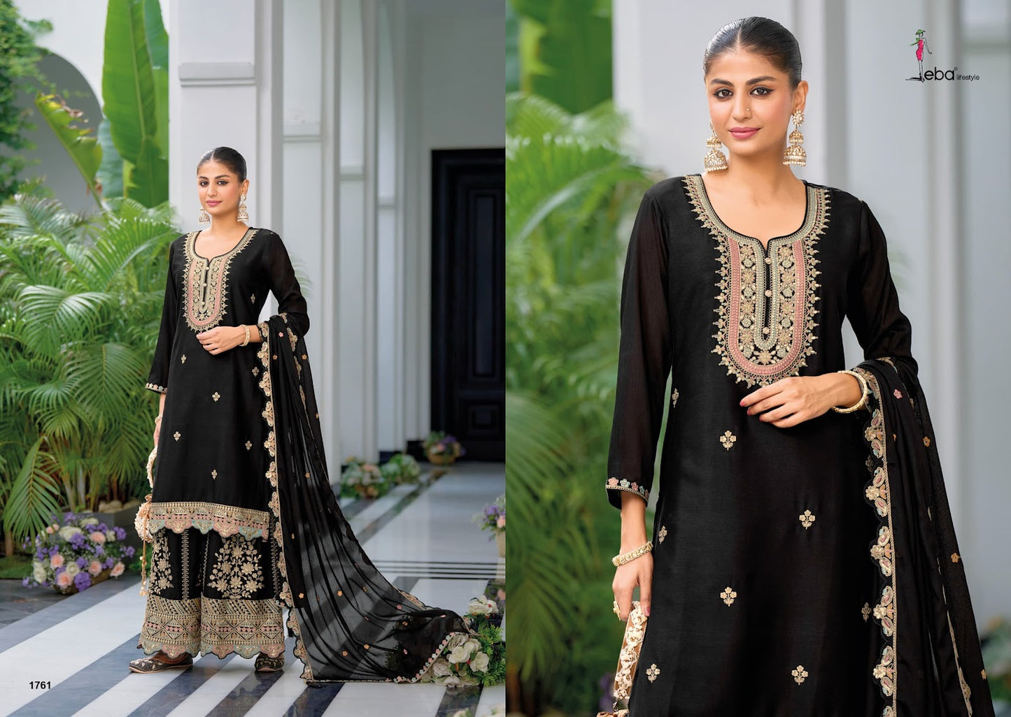 Safroon Vol 4 Eba Lifestyle Chinon Chiffon Pakistani Readymade Suits Exporter