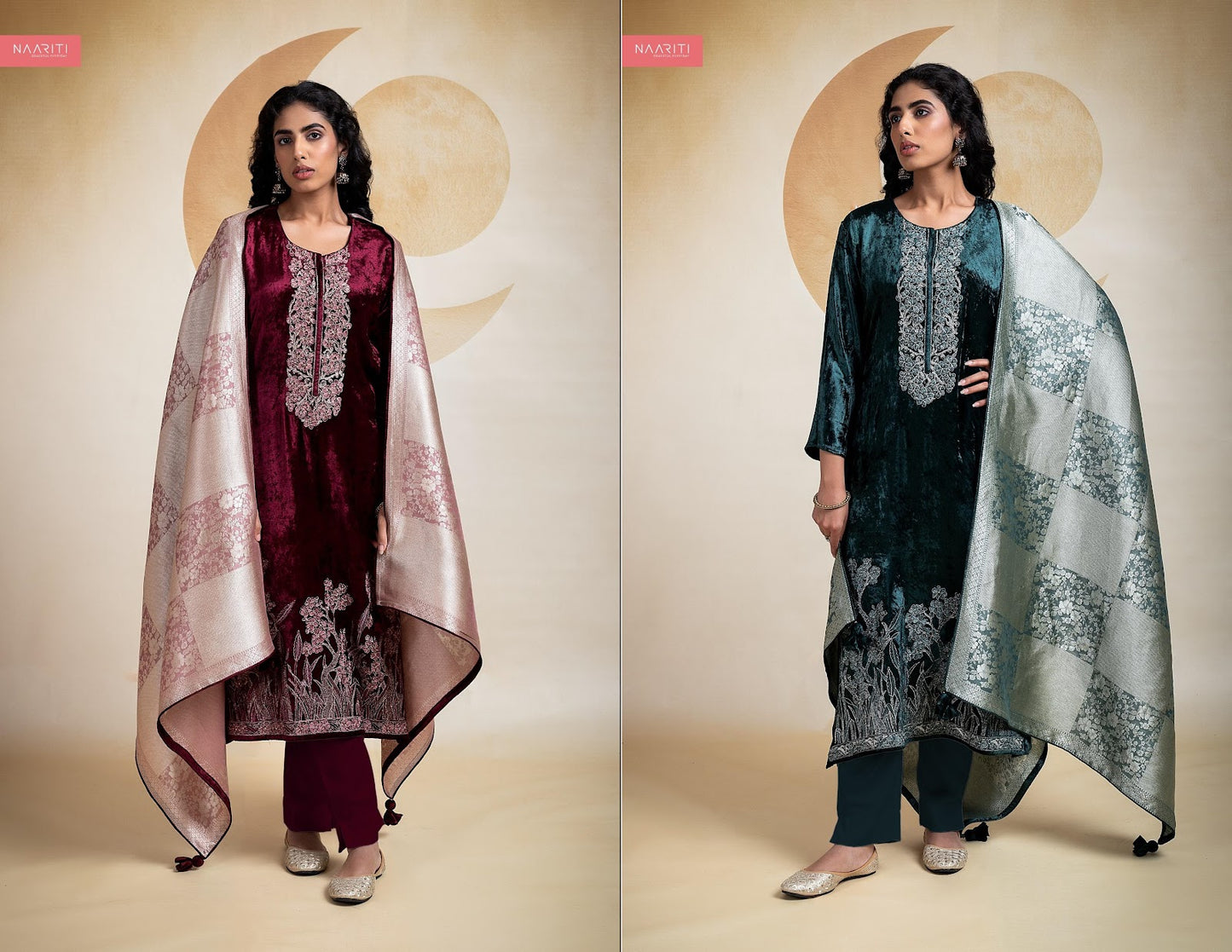 Safza Naariti Velvet Suits Wholesaler Gujarat