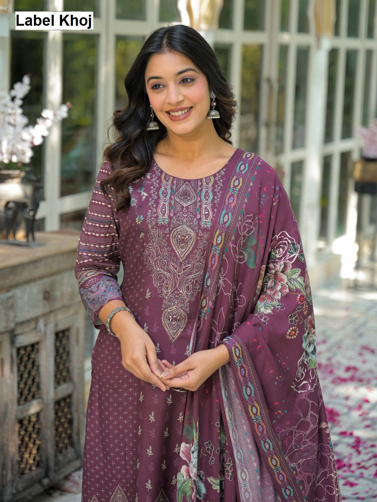 Sagaai Label Khoj Viscose Muslin Readymade Pant Style Suits Manufacturer Gujarat