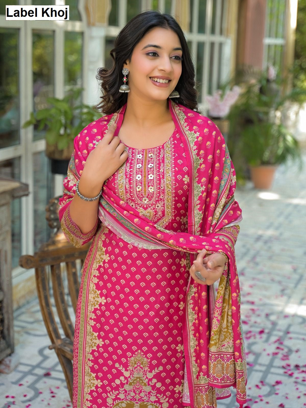 Sagaai Label Khoj Viscose Muslin Readymade Pant Style Suits Manufacturer Gujarat