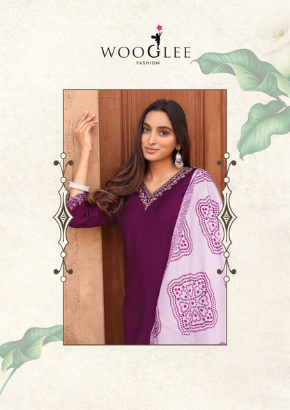 Sagaai Vol 2 Wooglee Viscose Readymade Pant Style Suits Wholesale Price