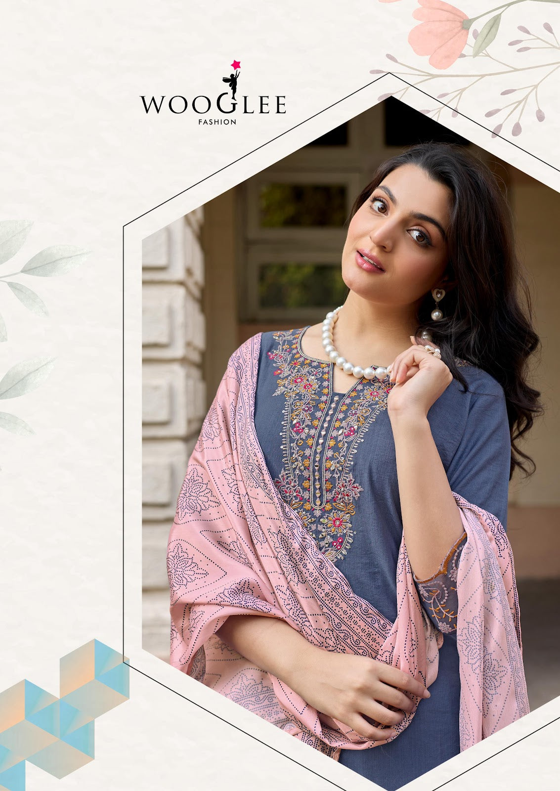 Sagaai Vol 3 Wooglee Viscose Weaving Readymade Pant Style Suits Wholesaler Ahmedabad