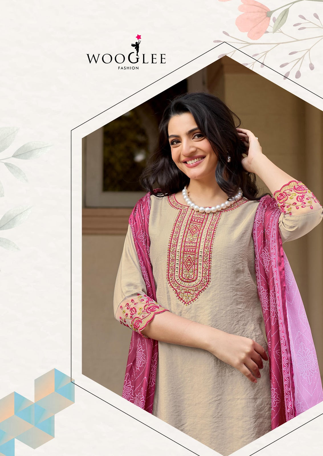 Sagaai Vol 3 Wooglee Viscose Weaving Readymade Pant Style Suits Wholesaler Ahmedabad