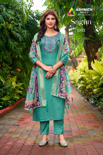 Sagun Ashwath Vetican Readymade Pant Style Suits Supplier Gujarat