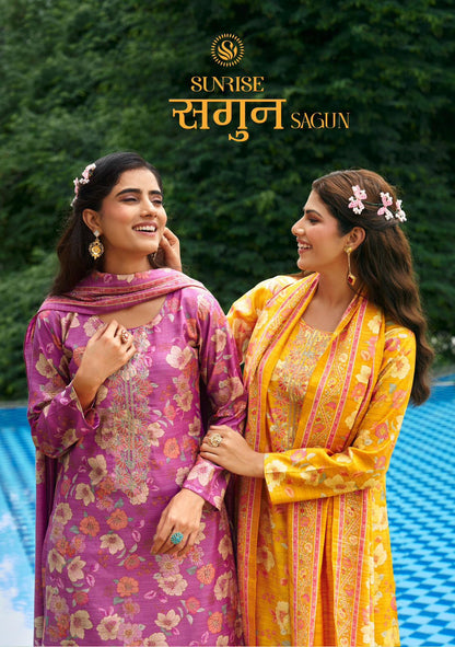 Sagun Sunrise Viscose Pashmina Suits Manufacturer India