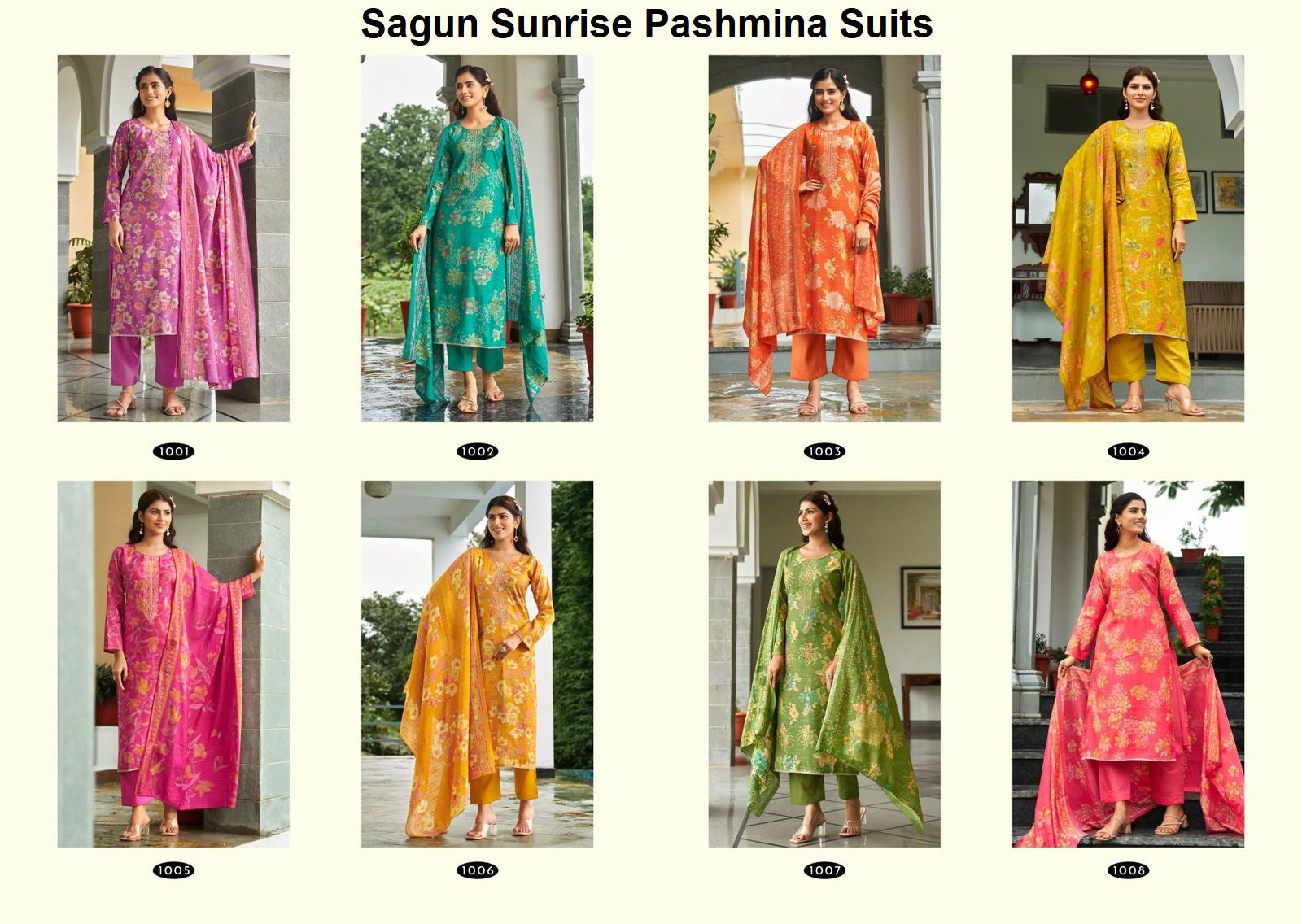 Sagun Sunrise Viscose Pashmina Suits Manufacturer India
