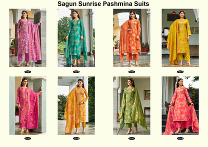 Sagun Sunrise Viscose Pashmina Suits Manufacturer India