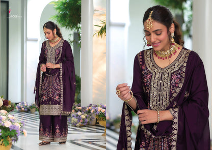 Sagun Vol 2 Eba Lifestyle Chinon Readymade Plazzo Style Suits Exporter India