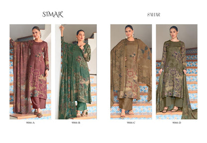 Sahar 9066 Simar Viscose Muslin Pant Style Suits Supplier Gujarat