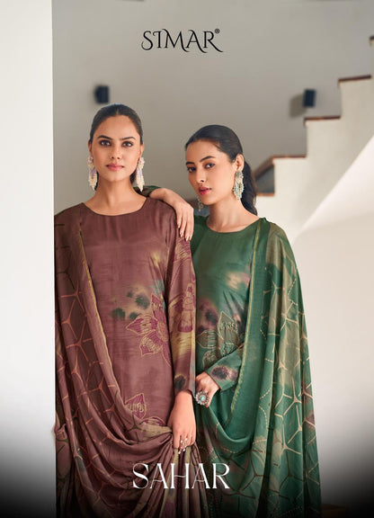Sahar 9066 Simar Viscose Muslin Pant Style Suits Supplier Gujarat