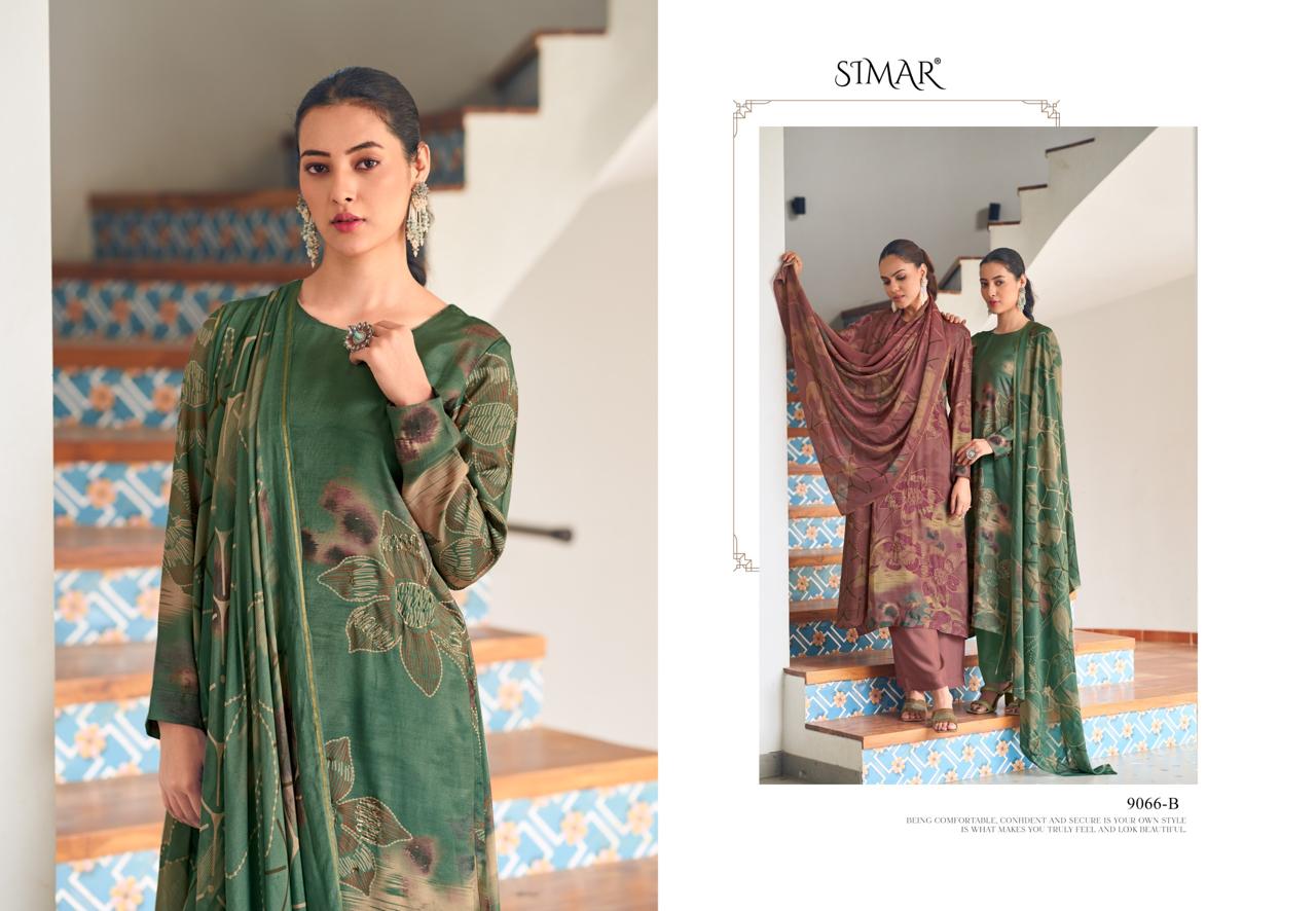 Sahar 9066 Simar Viscose Muslin Pant Style Suits Supplier Gujarat
