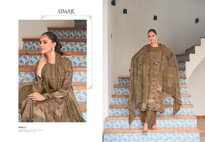 Sahar 9066 Simar Viscose Muslin Pant Style Suits Supplier Gujarat