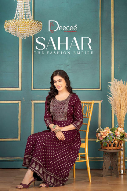 Sahar Deecee Rayon Anarkali Kurtis Supplier Gujarat