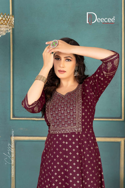 Sahar Deecee Rayon Anarkali Kurtis Supplier Gujarat