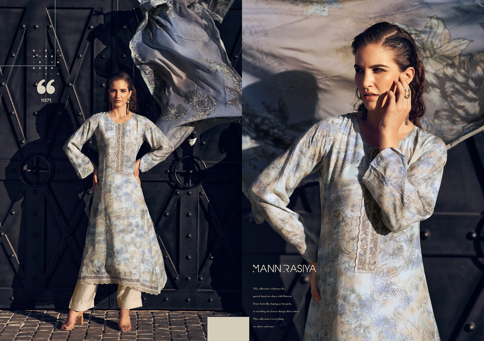 Sahar Mannrasiya Modal Muslin Plazzo Style Suits Supplier Gujarat