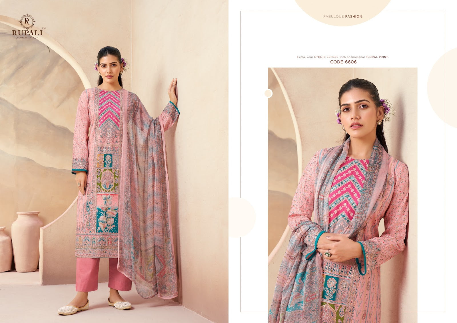 Sahara Rupali Cambric Cotton Pant Style Suits Wholesaler India