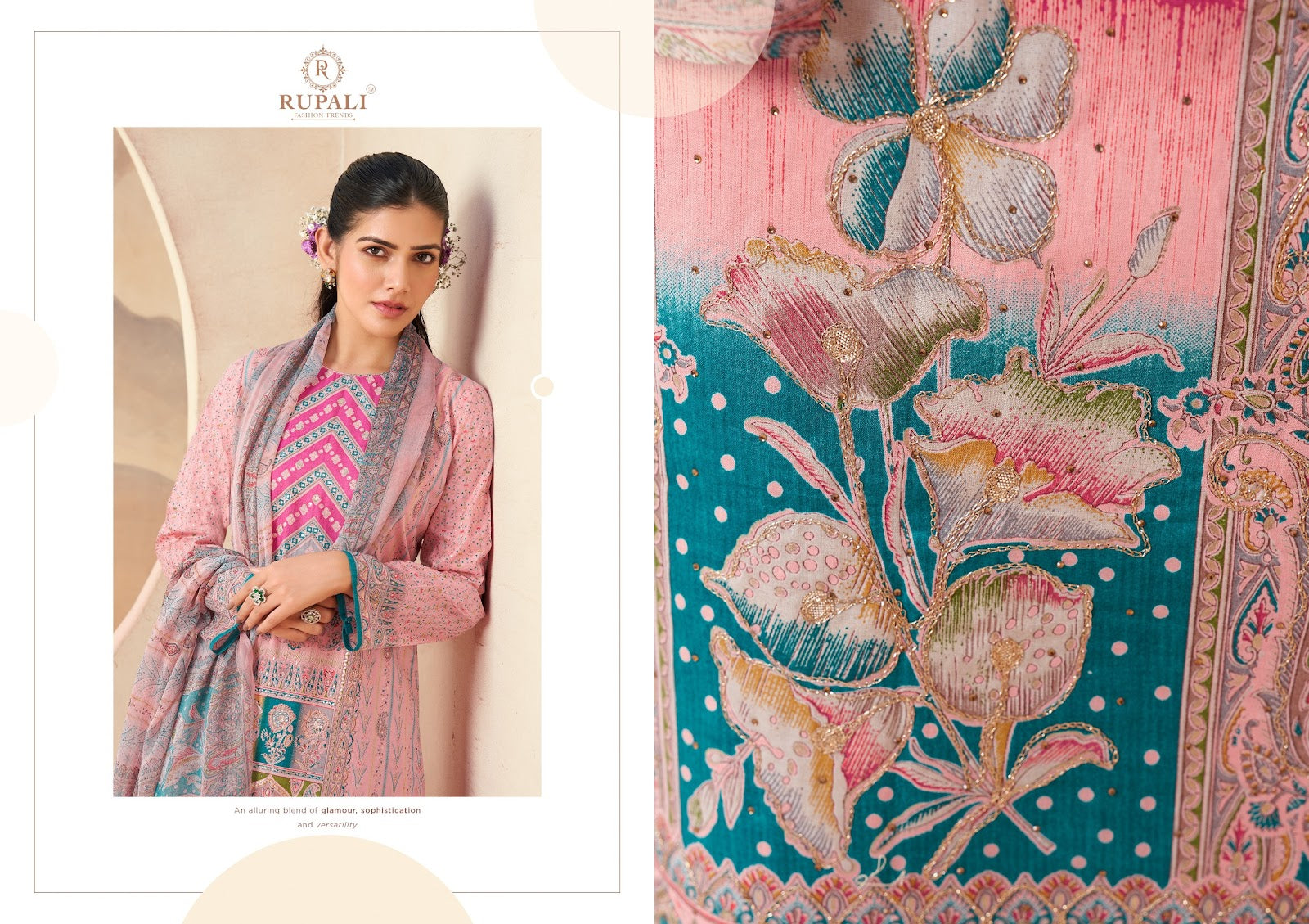 Sahara Rupali Cambric Cotton Pant Style Suits Wholesaler India
