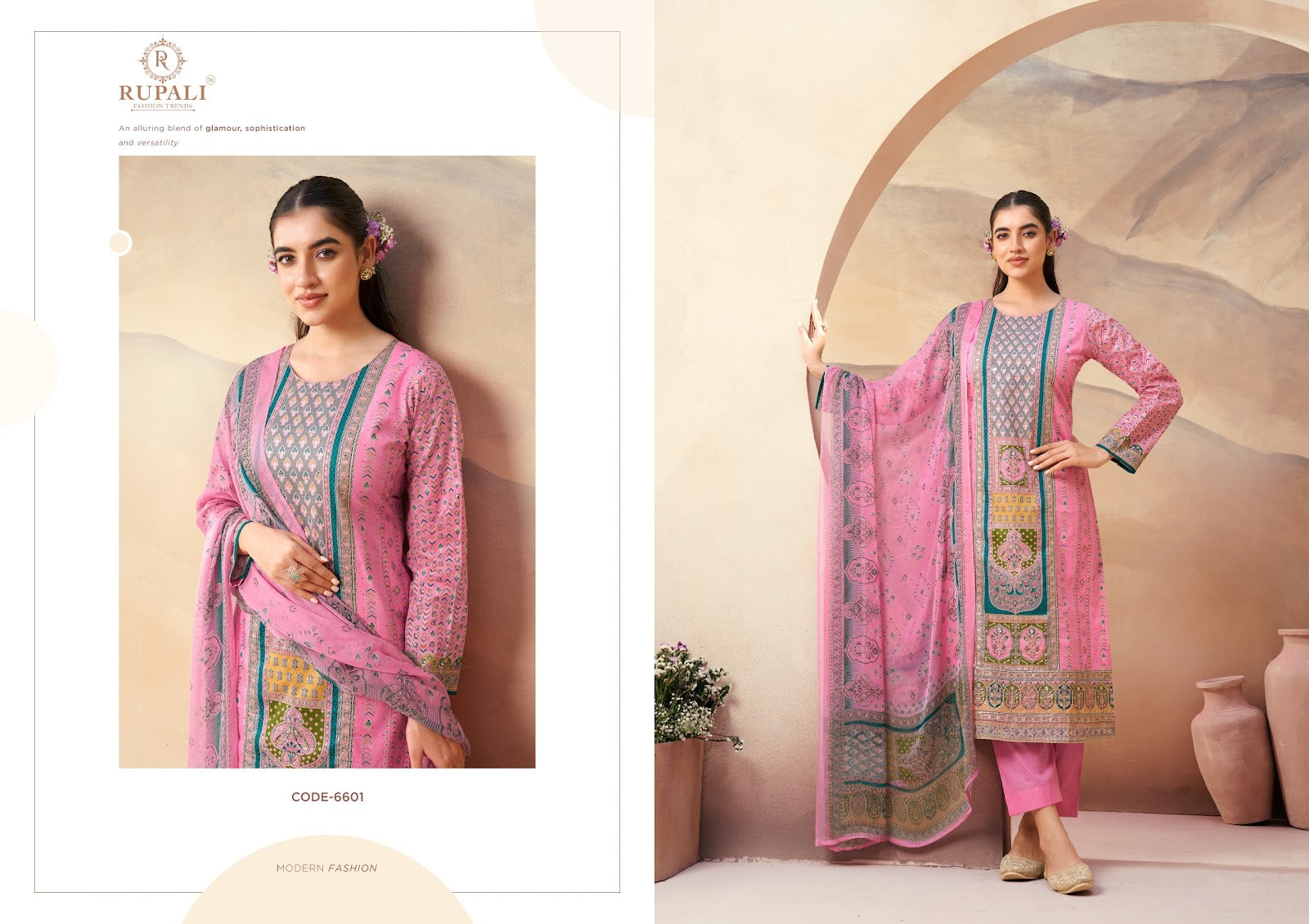 Sahara Rupali Cambric Cotton Pant Style Suits Wholesaler India