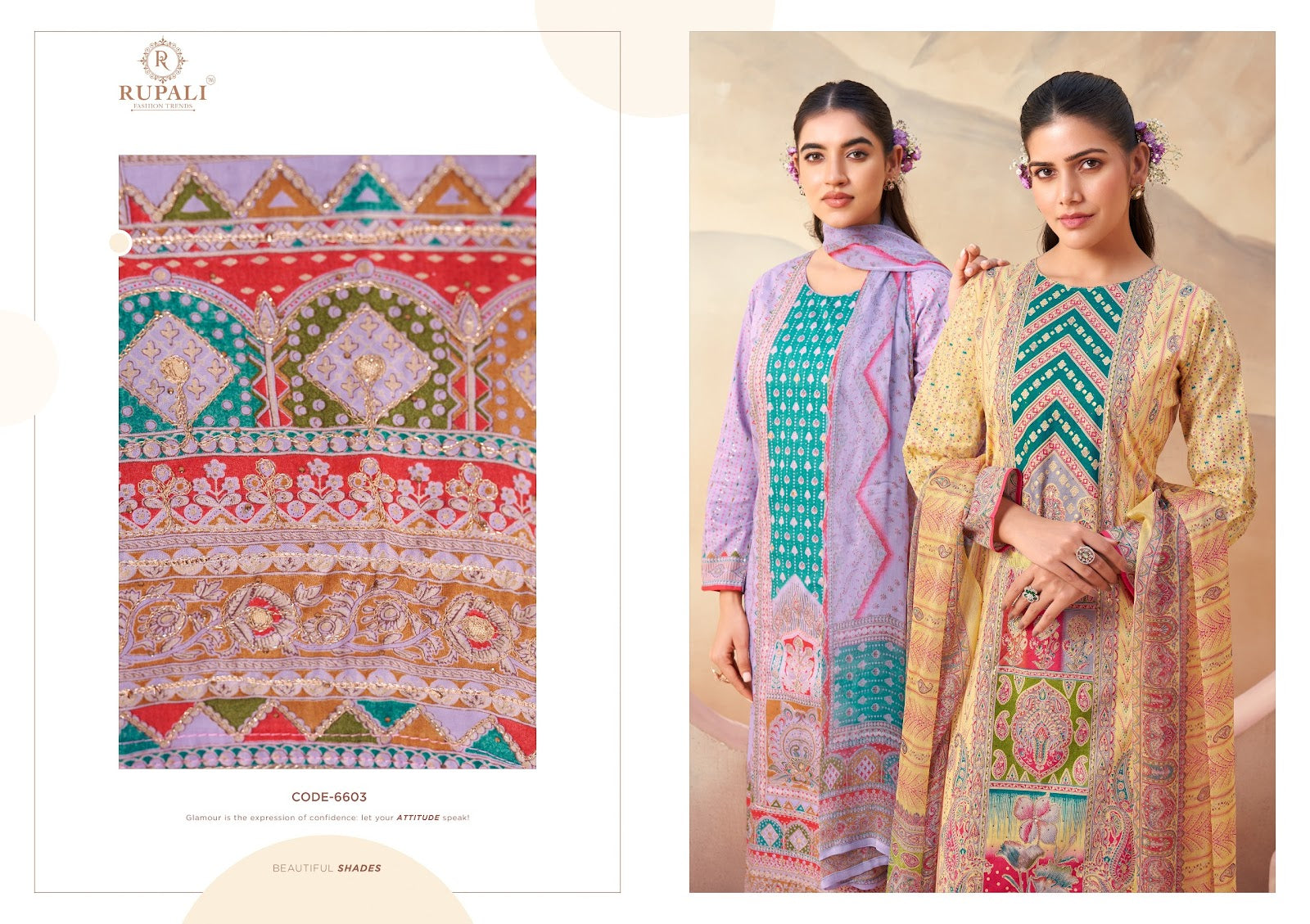 Sahara Rupali Cambric Cotton Pant Style Suits Wholesaler India
