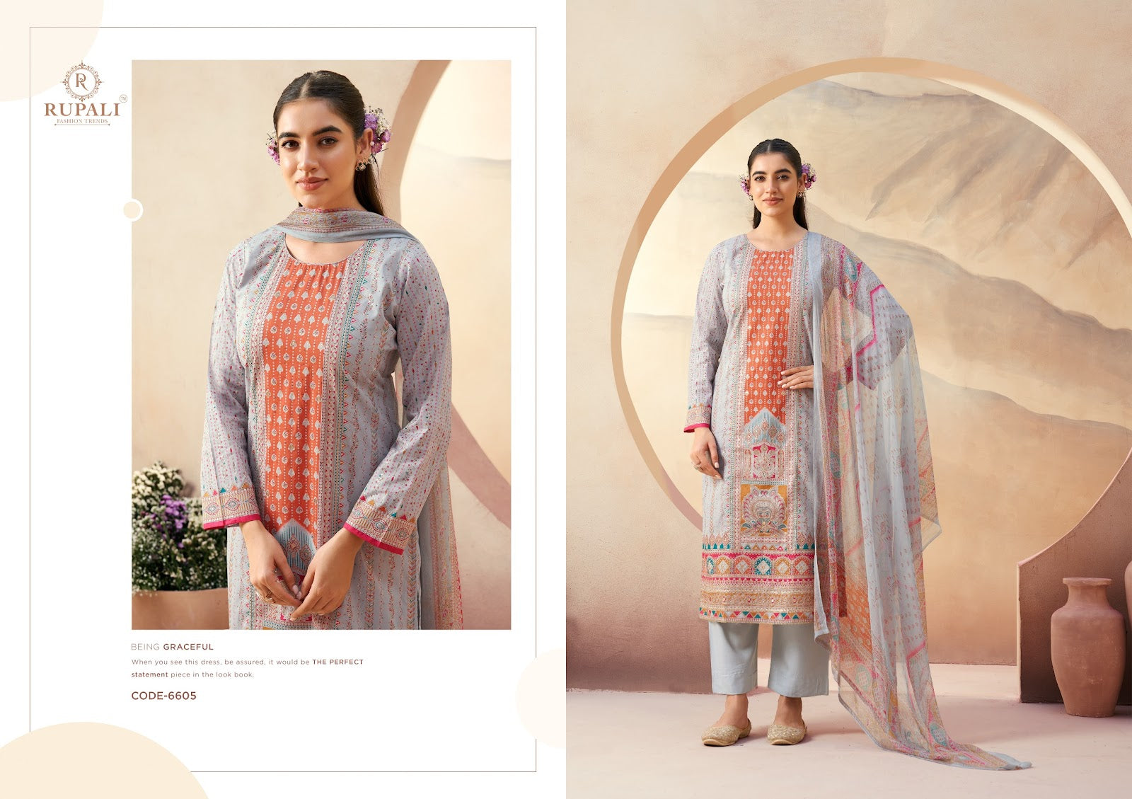 Sahara Rupali Cambric Cotton Pant Style Suits Wholesaler India