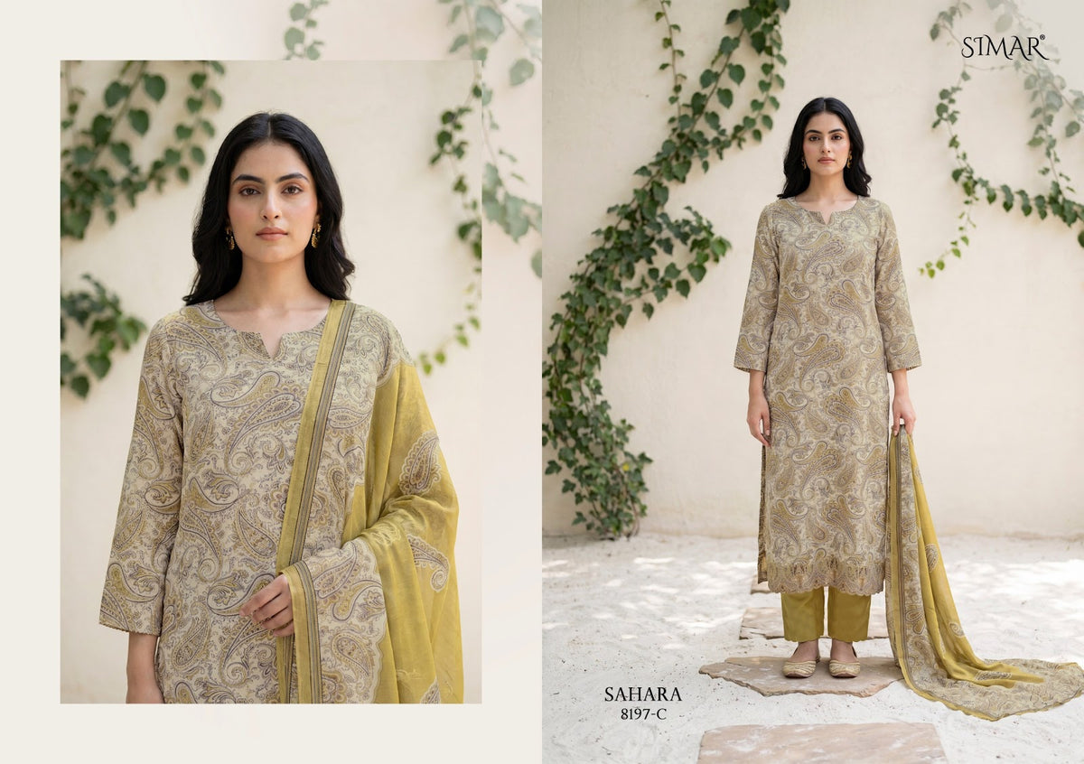 Sahara Simar Viscose Pashmina Suits Manufacturer Ahmedabad