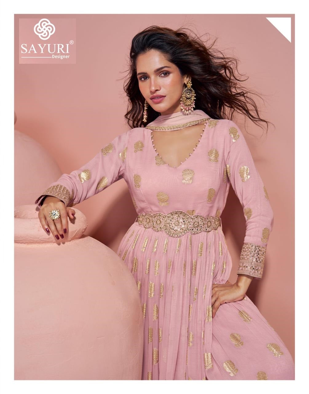 Saheen Sayuri Viscose Gown Dupatta Set Exporter Ahmedabad