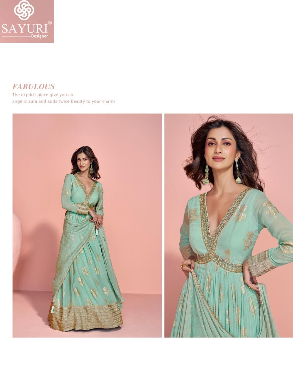 Saheen Sayuri Viscose Gown Dupatta Set Exporter Ahmedabad