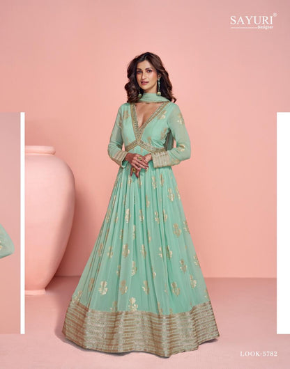 Saheen Sayuri Viscose Gown Dupatta Set Exporter Ahmedabad