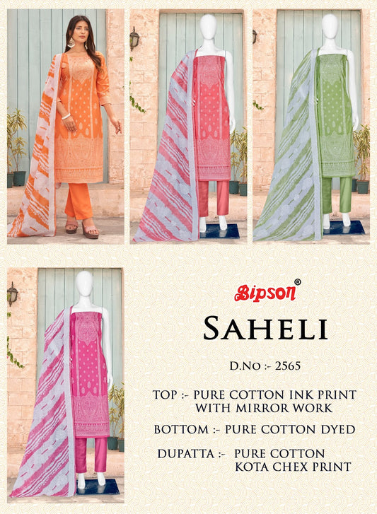 Saheli 2565 Bipson Prints Cotton Pant Style Suits