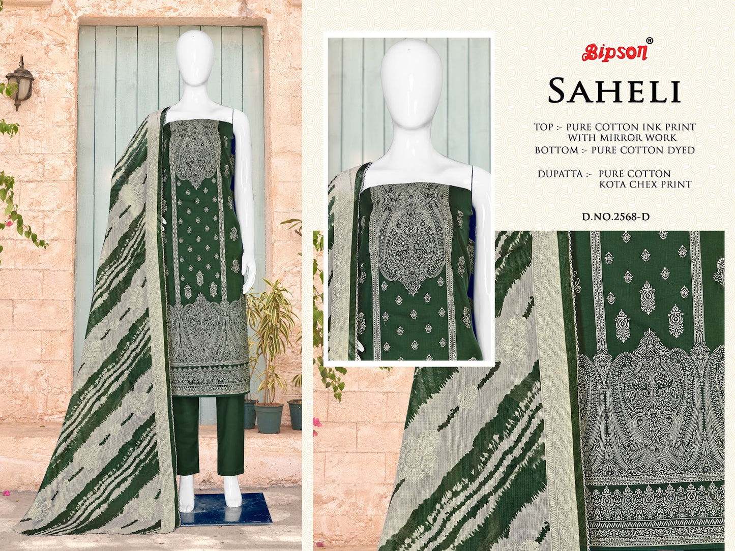 Saheli 2568 Bipson Prints Cotton Pant Style Suits