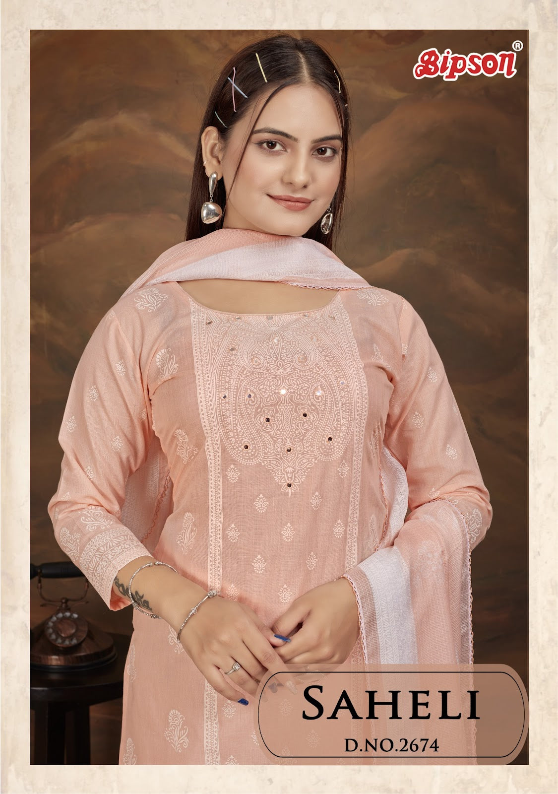 Saheli 2674 Bipson Prints Cotton Pant Style Suits Manufacturer India