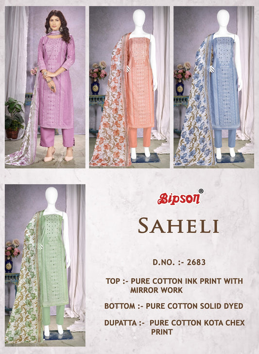 Saheli 2683 Bipson Prints Cotton Pant Style Suits Wholesaler India